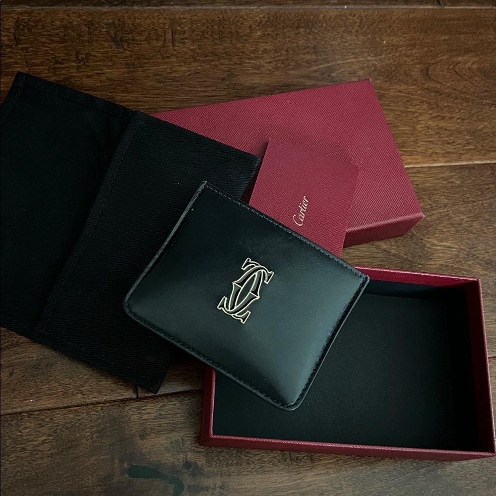 Cartier Black Leather Card Holder